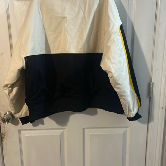 PacSun Black and White Racing Puffer Jacket with Yellow Accents - Picture 10 of 12